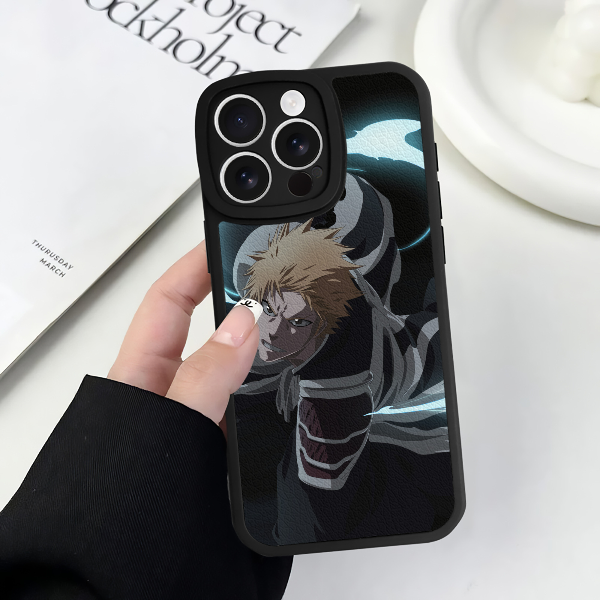 （画像用） ブリーチ BLEACH 【iPhone 16シリーズ対応】シリコンスマホケース（レザー調） 材質：シリコン